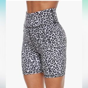 NWOT High Rise Leopard Bike Shorts